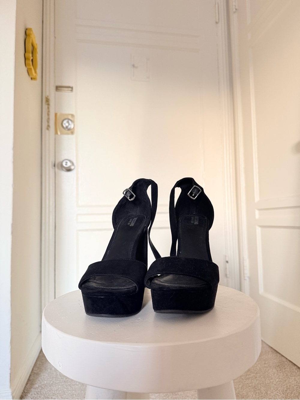 Mossimo Black Platform Block Heel Sandals